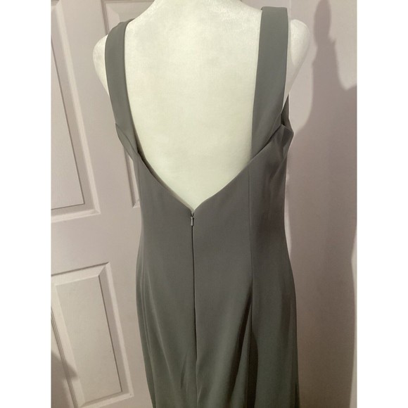 Dessy Collection Charcoal Gray Style 2936 Formal Sleeveless Maxi Dress - Picture 4 of 10